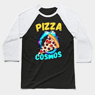 Pizza In The Cosmos | Rocket Funny Baseball T-Shirt